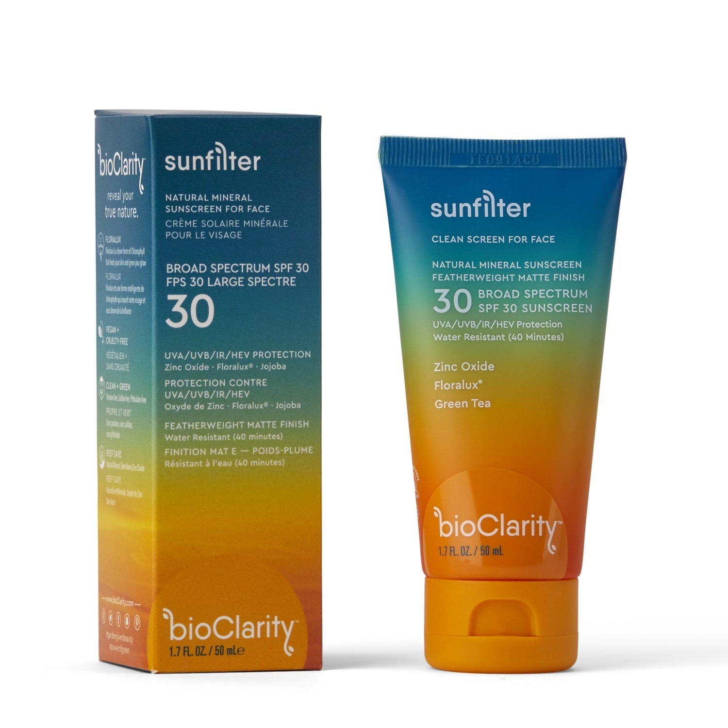 SunFilter - Reef-Safe Mineral-Based Face Sunscreen | bioClarity